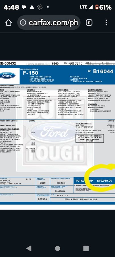 2016 Ford F-150 Limited photo 7